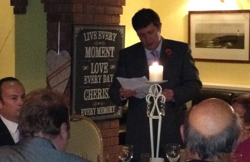 Guest listen to Andrew Lewer MEP at the Gainsborough Conservatives Supper Club