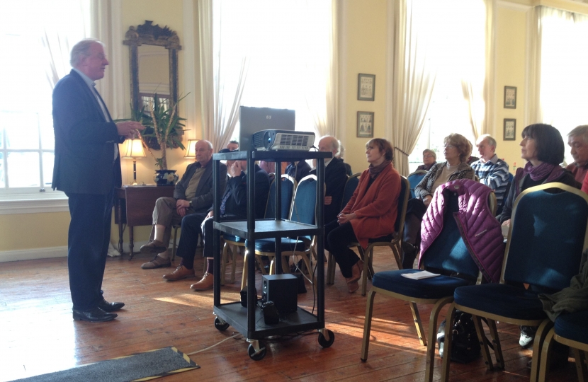 Sir Edward Leigh MP address the Day Conference at Hemswell Court