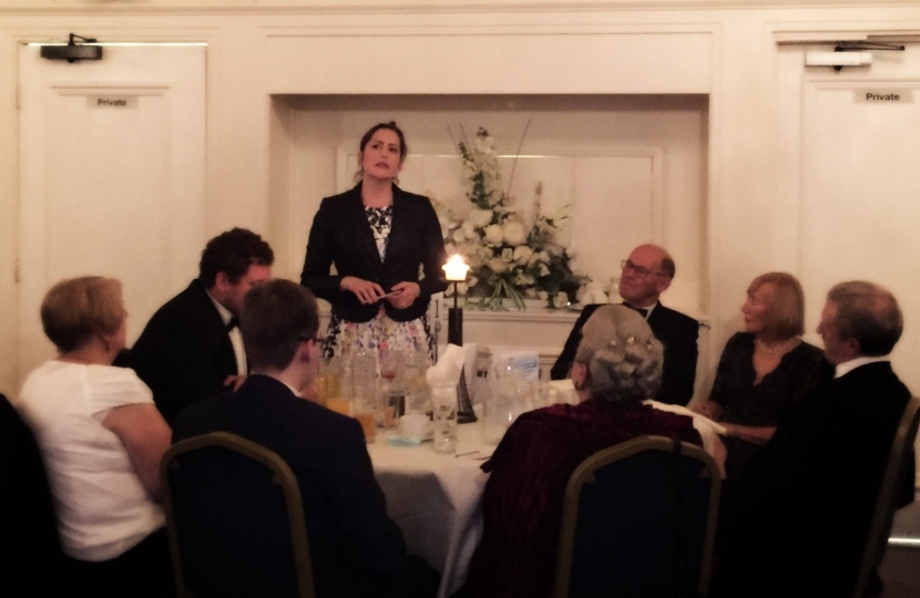 Victoria Atkins MP addresses the 2015 Constituency Dinner