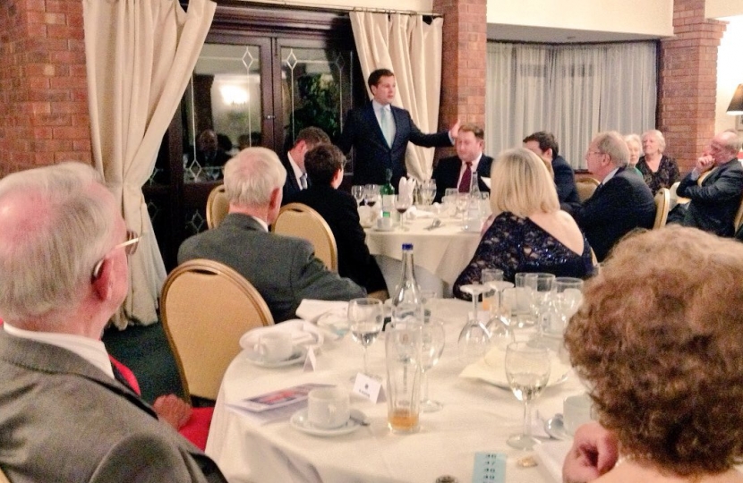 Robert Jenrick MP addresses the Supper Club