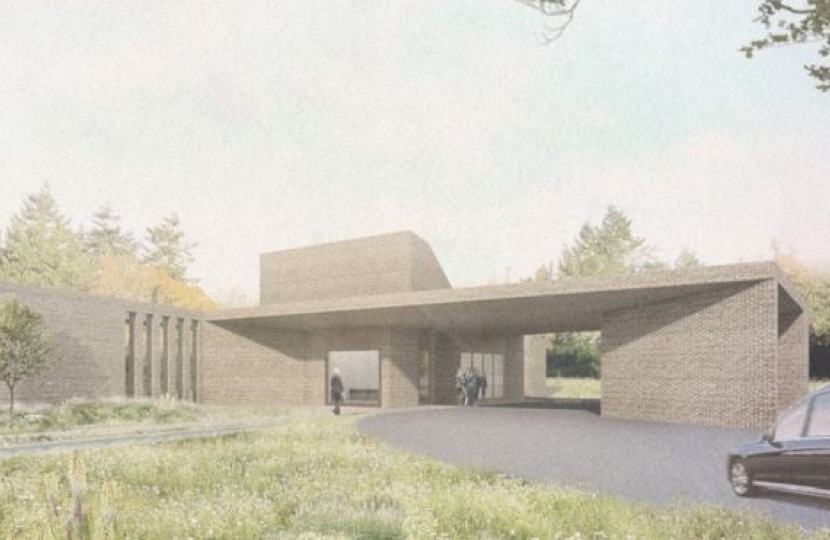 Artists image of the proposed West Lindsey Crematorium