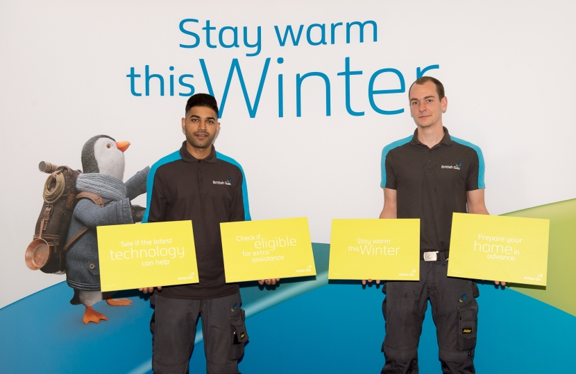 British Gas Engineers Supporting the Stay Warm This Winter Campaign