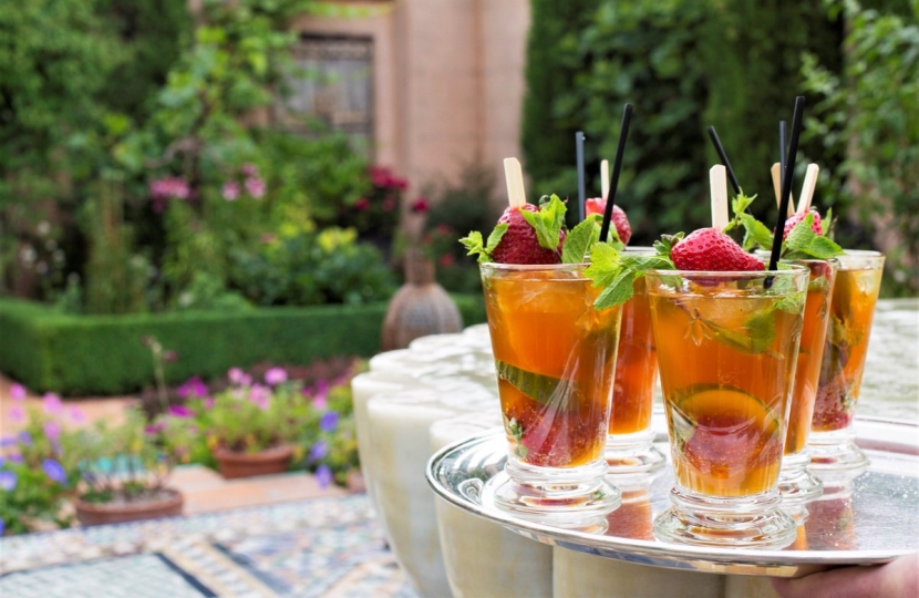 Pimms in the garden