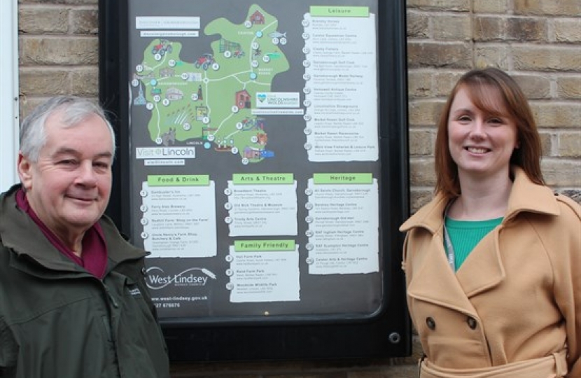 Cllr. Paul Howitt-Cowan with one of the Tourism Boards