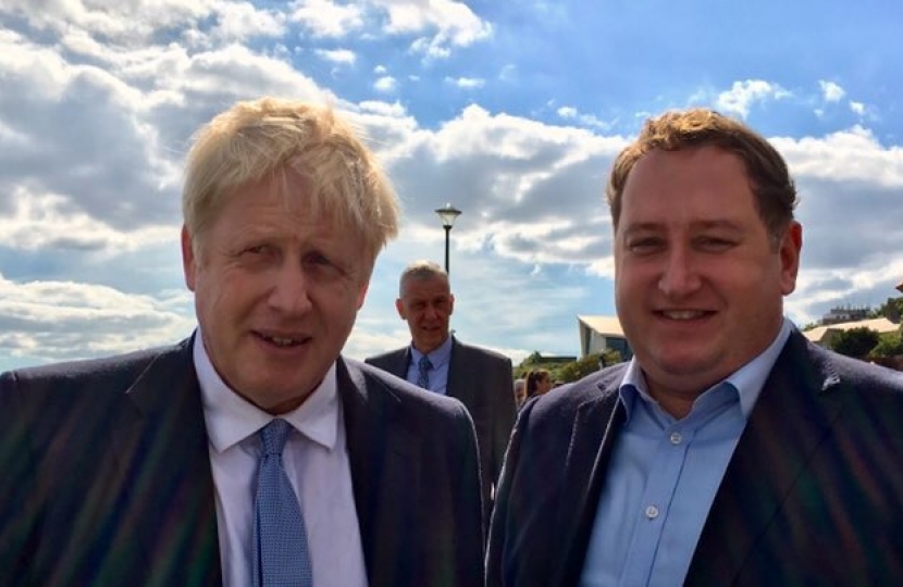 Prime Minister Boris Johnson and Cllr. Giles McNeill