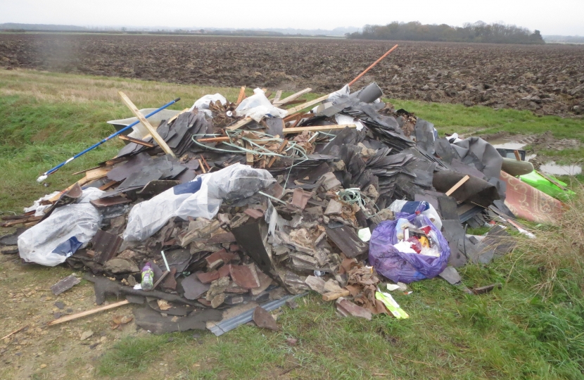 Fly tipping waste