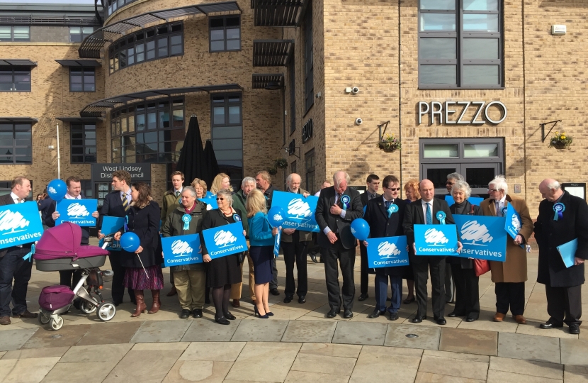 Gainsborough Conservatives Launch Campaign in Marshall's Yard, Gainsborough