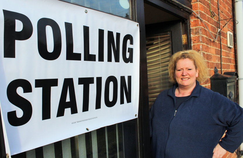 Mrs. Andrea Pettitt opens her home up to voters in her local community