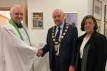 Rev. Paul Ievins, Cllr. Steve England and Cllr. Mrs. Caralyne Grimble