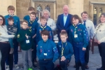 Sir Edward Leigh MP with members of Wragby Scouts group