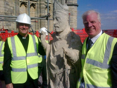 Sir Edward Leigh, with St Hugh and Dean Philip Buckler