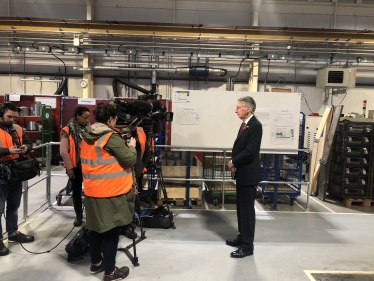 Philip Hammond at Eminox in Gainsborough