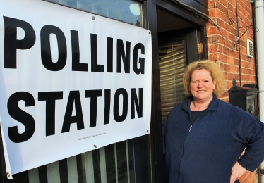 Mrs. Andrea Pettitt opens her home up to voters in her local community