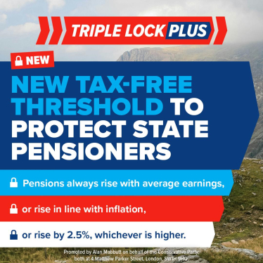 The Triple Lock Plus: Only the Conservatives have a clear plan for pensioners