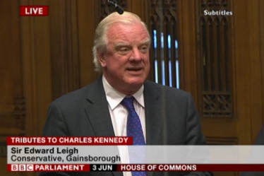 Sir Edward Leigh Praising Charles Kennedy